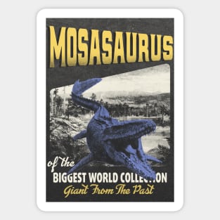 Mosasaurus Retro Art - The Biggest World Collection / Giant From The Past Sticker